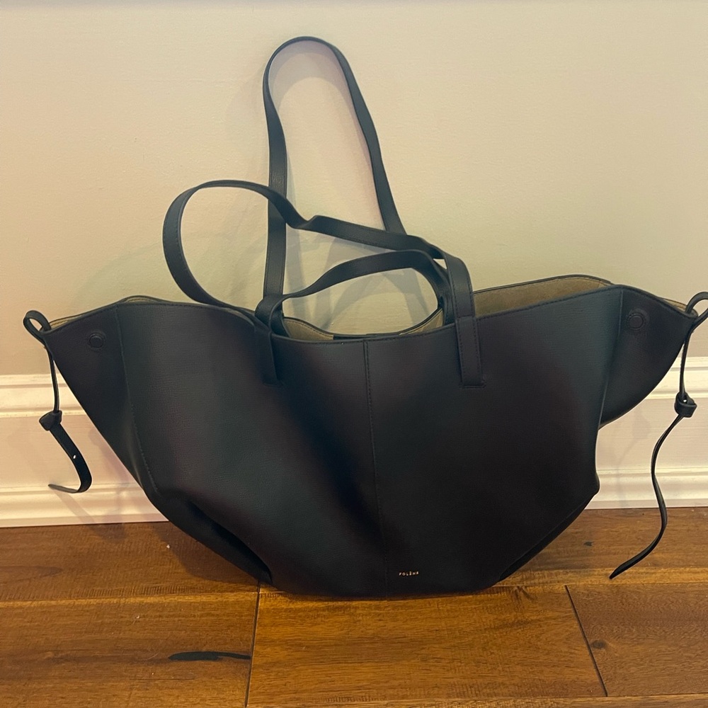 Polene Cyme handbag in black, new
